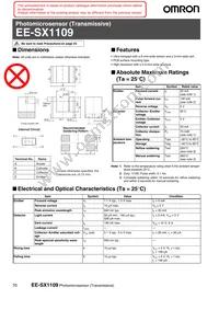 EE-SX1109 Datasheet Cover