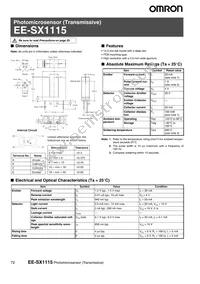 EE-SX1115 Datasheet Cover