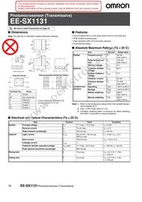 EE-SX1131 Datasheet Cover