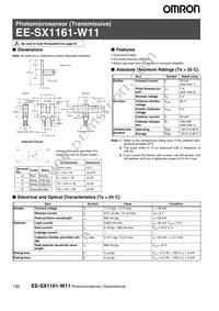 EE-SX1161-W11 Datasheet Cover