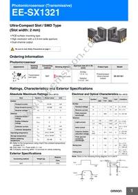 EE-SX1321 Datasheet Cover