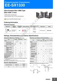 EE-SX1330 Datasheet Cover