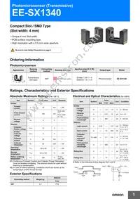 EE-SX1340 Datasheet Cover