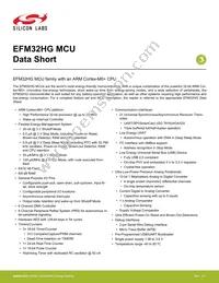 EFM32HG108F32G-A-QFN24R Datasheet Cover