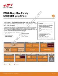 EFM8BB10F4A-A-QFN20 Datasheet Cover