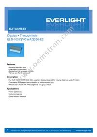 ELB-1001SYGWA/S530-E2 Datasheet Cover