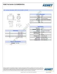 ELG158M250AT6AA Datasheet Cover