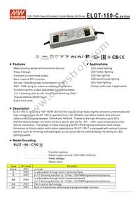 ELGT-150-C700B Datasheet Cover
