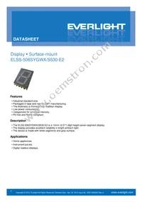 ELSS-506SYGWA/S530-E2 Datasheet Cover