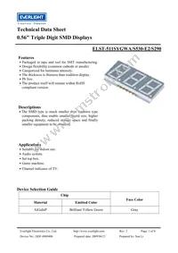 ELST-511SYGWA/S530-E2/S290 Datasheet Cover