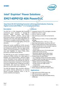 EM2140P01QI Datasheet Cover