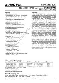 EM68A16CBQC-25IH Datasheet Cover