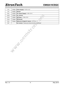 EM68A16CBQC-25IH Datasheet Page 6
