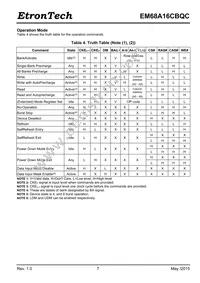 EM68A16CBQC-25IH Datasheet Page 7