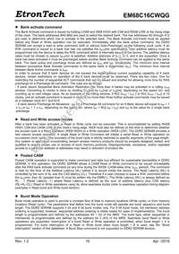 EM68C16CWQG-25IH Datasheet Page 16