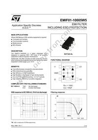 EMIF01-10005W5 Datasheet Cover