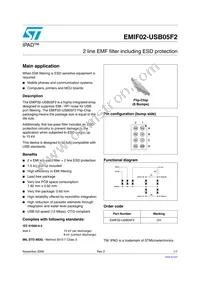 EMIF02-USB05F2 Datasheet Cover