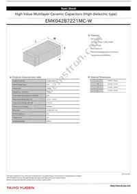 EMK042B7221MC-W Datasheet Cover