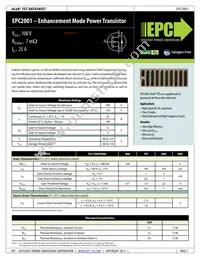 EPC2001 Datasheet Cover