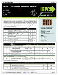 EPC2007 Datasheet Cover