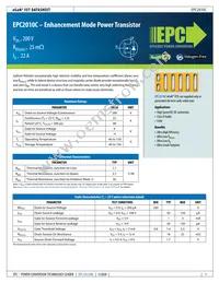 EPC2010C Datasheet Cover