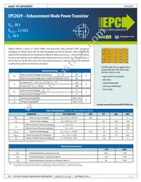 EPC2029 Datasheet Cover