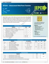 EPC2035 Datasheet Cover