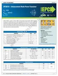 EPC8010 Datasheet Cover
