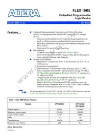 EPF10K50SFC484-2XB Datasheet Cover
