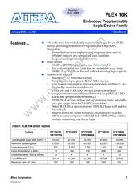 EPF10K70RC240-3GZ Datasheet Cover