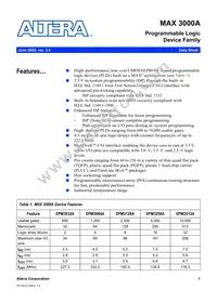 EPM3256ATC144-10AA Datasheet Cover