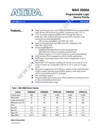 EPM3512AFC256-7N Datasheet Cover