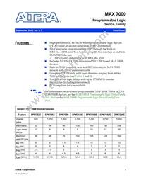 EPM7256SRC208-7ES Datasheet Cover
