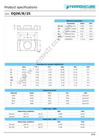 EQ38/8/25-3C95 Datasheet Cover