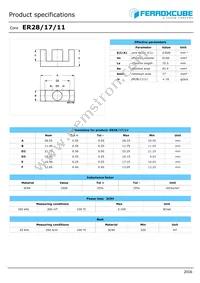 ER28/17/11-3C94-G500 Datasheet Cover