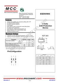 ESD5V0K5-TP Datasheet Cover