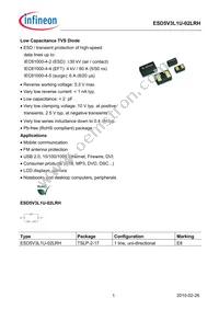 ESD5V3L1U02LRHE6327XTSA1 Datasheet Cover