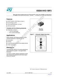 ESDA14V2-1BF3 Datasheet Cover