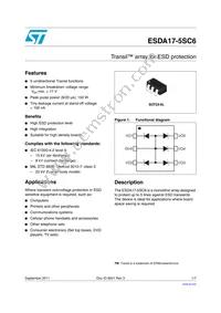 ESDA17-5SC6 Datasheet Cover