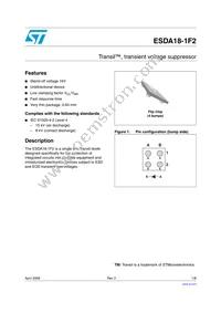 ESDA18-1F2 Datasheet Cover