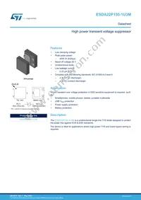 ESDA22P150-1U3M Datasheet Cover