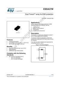 ESDA37W Datasheet Cover