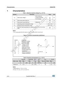 ESDA37W Datasheet Page 2