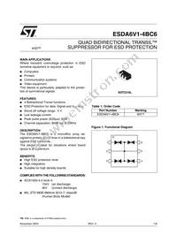 ESDA6V1-4BC6 Datasheet Cover