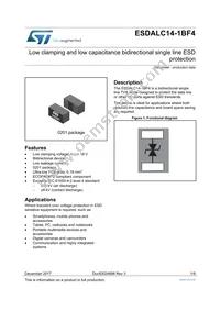 ESDALC14-1BF4 Datasheet Cover