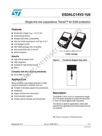 ESDALC14V2-1U2 Datasheet Cover