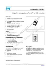 ESDALC6V1-1BM2 Datasheet Cover