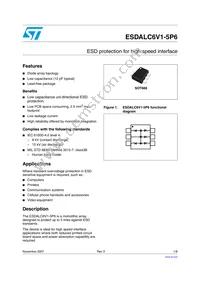 ESDALC6V1-5P6 Datasheet Cover