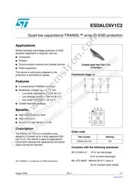 ESDALC6V1C2 Datasheet Cover