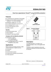 ESDALC6V1M3 Datasheet Cover